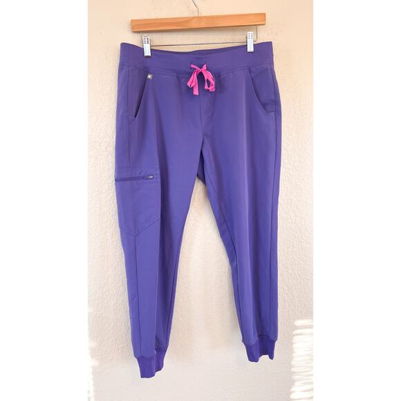 Figs Zamora Jogger Pant Scrubs Medium Petite Amethyst Purple High Waisted - Picture 2 of 8